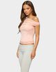 EDIKTED Lacey Layered Off Shoulder Top image number 2