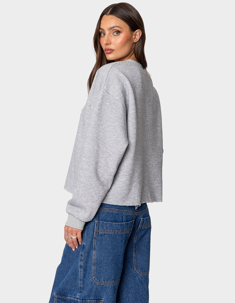 EDIKTED Gingham Star Sweatshirt image number 4