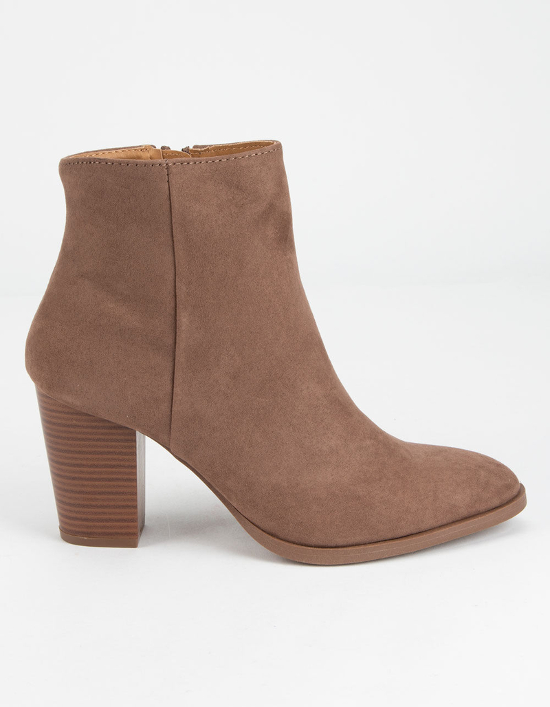 QUPID Clean Taupe Womens Booties image number 1
