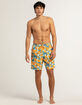 BLUE CROWN Orange Life Mens 7" Swim Shorts image number 4