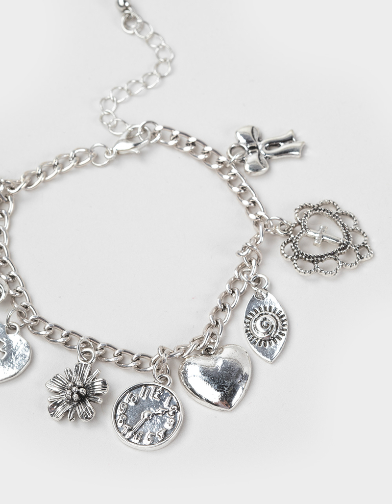 FULL TILT Cross/Heart Multi Charm Bracelet image number 2