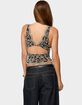 EDIKTED Araura Velvet Floral Sheer Top image number 3
