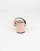 QUPID Crocodile Womens Blush Block Heels image number 4