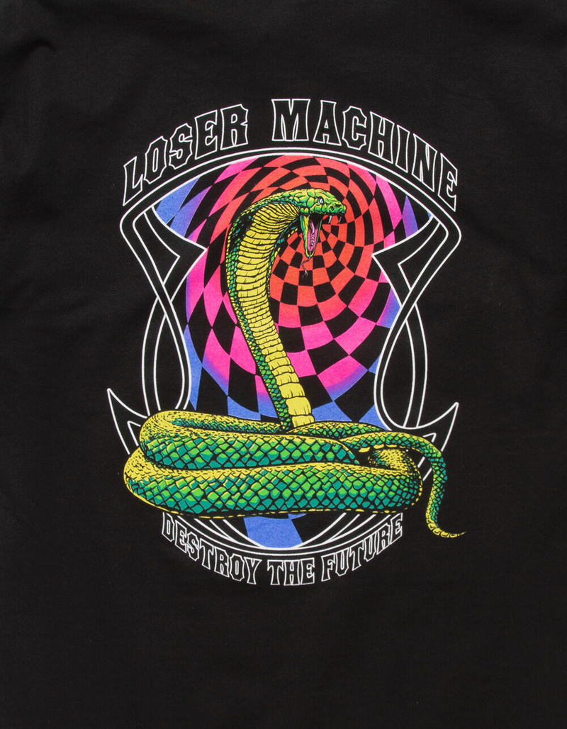 LOSER MACHINE Psyched Mens Black T-Shirt image number 2