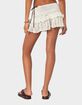 EDIKTED Ruffled Crochet Mini Skirt image number 5