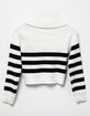 RSQ Girls Stripe Quarter Zip Sweater image number 3