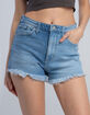 TINSELTOWN Womens High Rise 2-Tone Mom Shorts image number 1