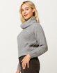 IVY & MAIN Shaker Knit Turtleneck Heather Gray Womens Sweater image number 2