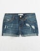 RSQ Malibu Girls Ripped Denim Shorts image number 1