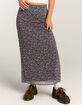 RSQ Womens Low Rise Chiffon Maxi Skirt image number 2