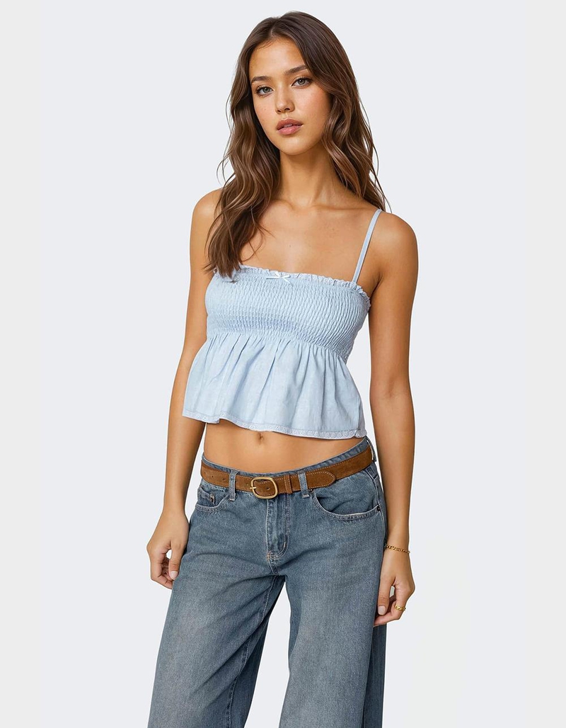 EDIKTED Millie Scrunch Tank Top image number 2