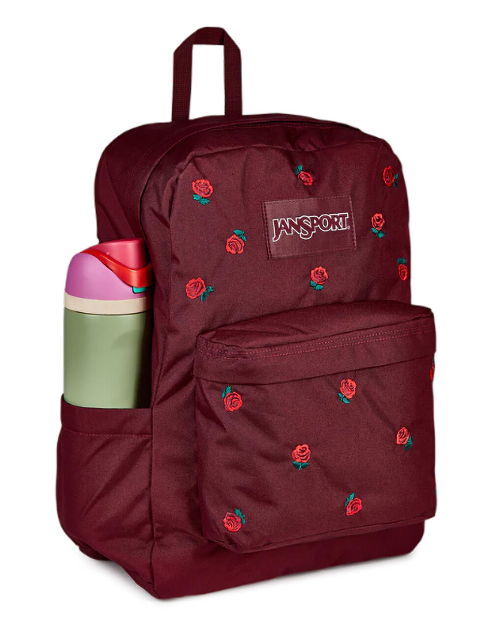 JANSPORT SuperBreak Plus FX Backpack - JUST A ROSE EMBROIDERY