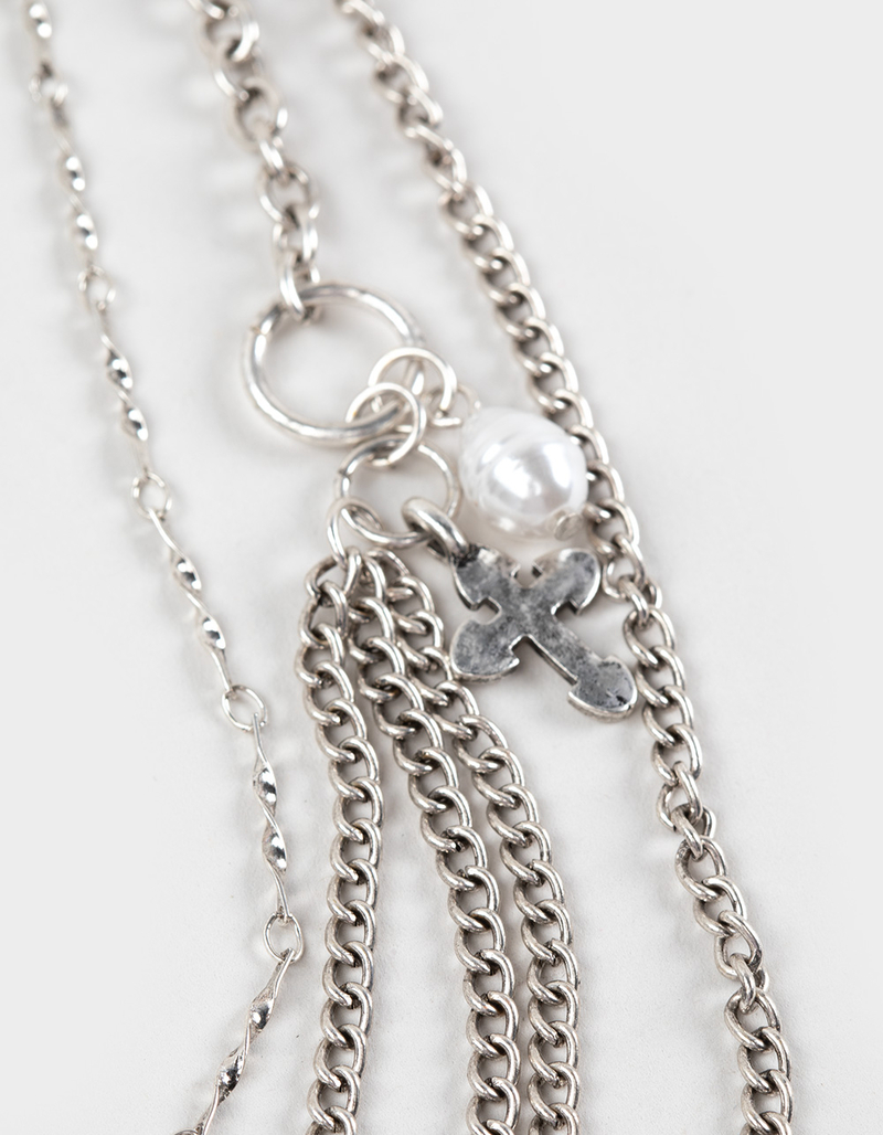 FULL TILT Layered Pearl/Cross Necklace image number 2