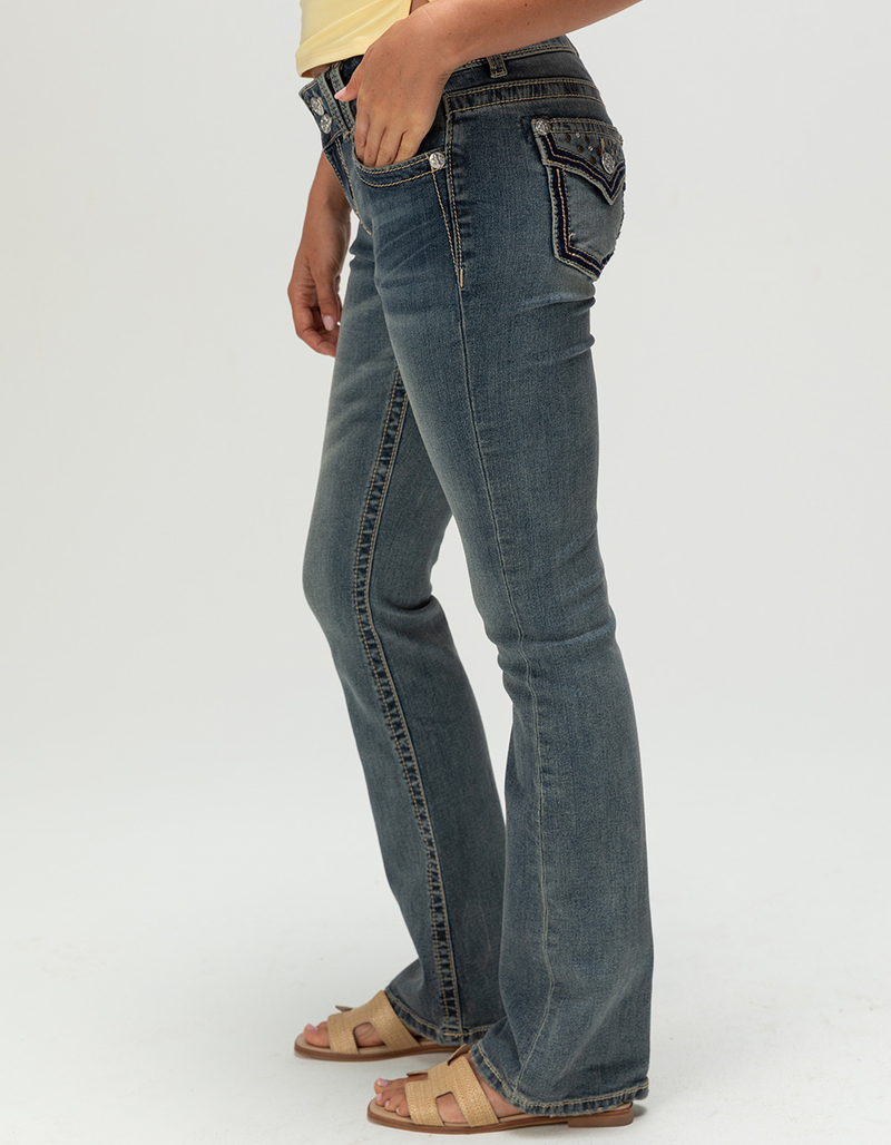 WEST OF MELROSE x Miss Me Womens Studded Bootcut Jeans image number 3