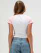 VON DUTCH Rhinestone Womens Raglan Baby Tee image number 4