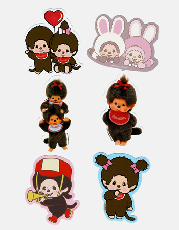 MONCHHICHI Sticker 6 Pack Primary Image