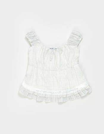 RSQ Girls Tie Gingham Babydoll Top Alternative Image