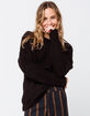 SKY AND SPARROW Fuzzy Boyfriend Womens Black Tunic Sweater image number 1