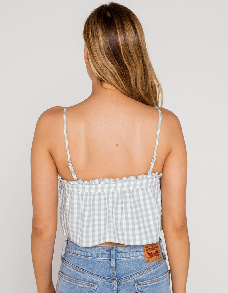 IVY & MAIN Gingham Ruffle Womens Tank image number 2