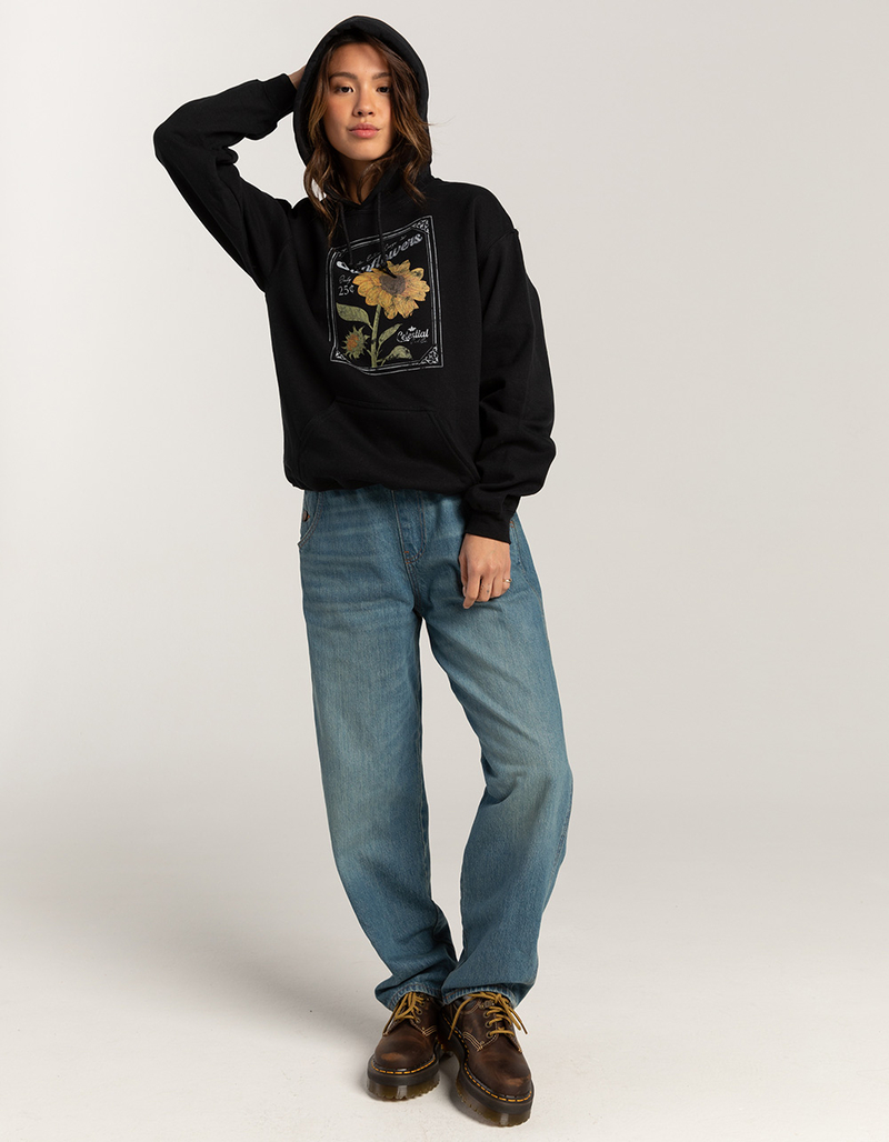 SUNFLOWER Celestial Stamp Distressed Unisex Hoodie image number 3
