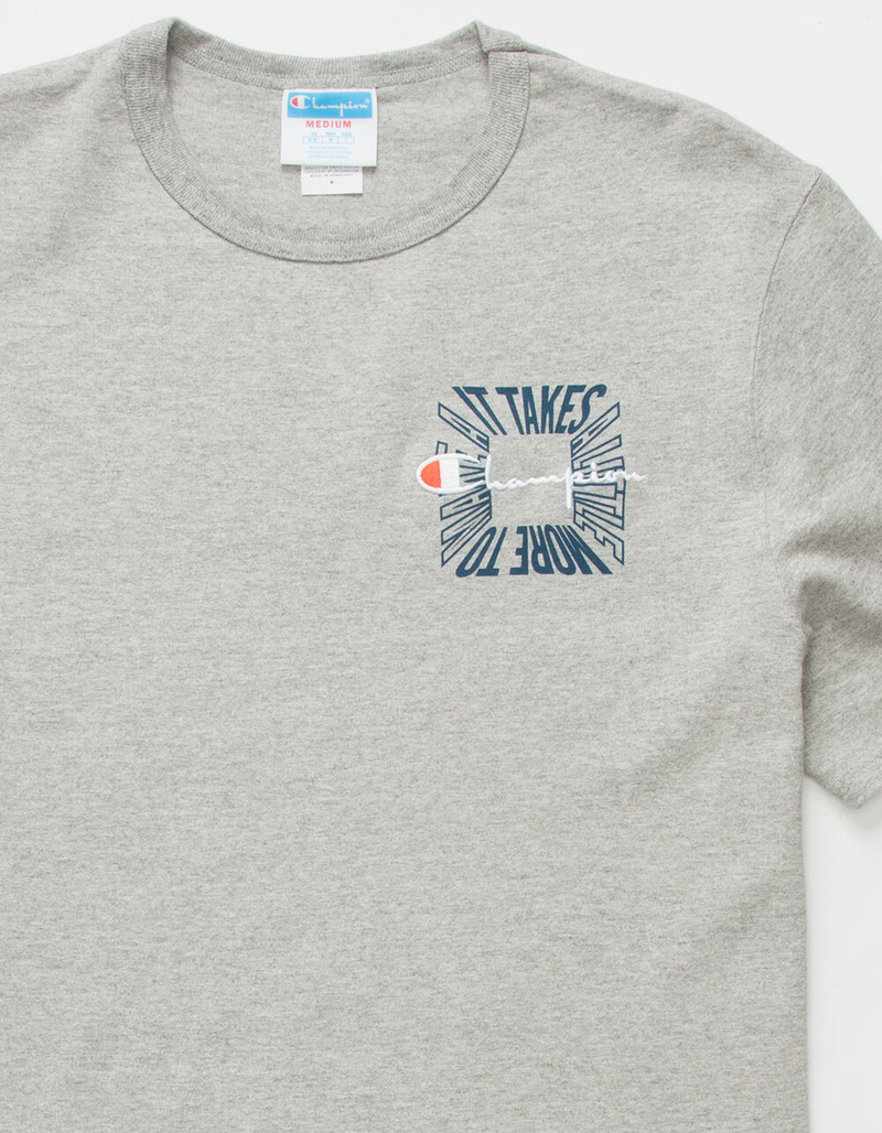 CHAMPION It Takes A Little More Mens Script T-Shirt image number 1