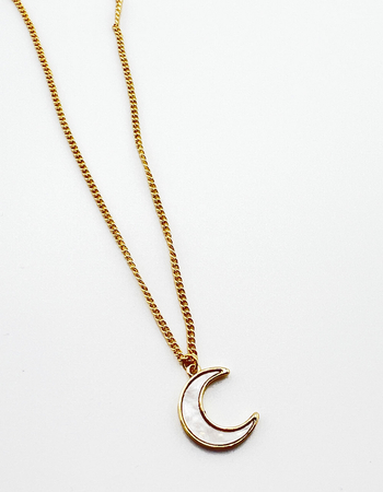 DO EVERYTHING IN LOVE 14K Gold Dipped Layered Moon & Star Necklace Alternative Image