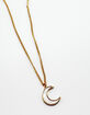 DO EVERYTHING IN LOVE 14K Gold Dipped Layered Moon & Star Necklace image number 2