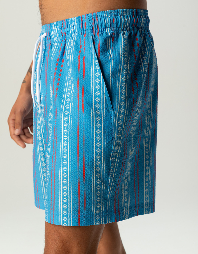 RSQ Mens Seersucker 6.5" Swim Trunks image number 5