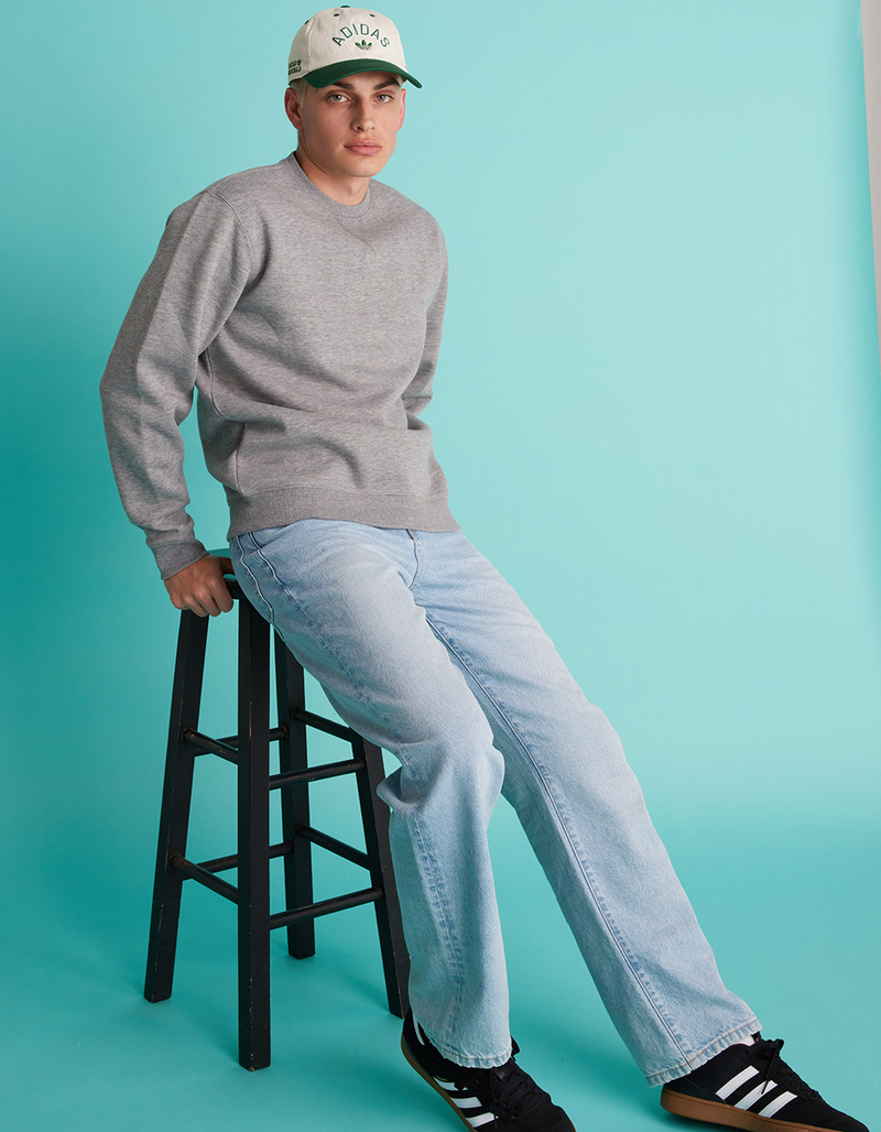 RSQ Mens Solid Crewneck Fleece Sweatshirt image number 3