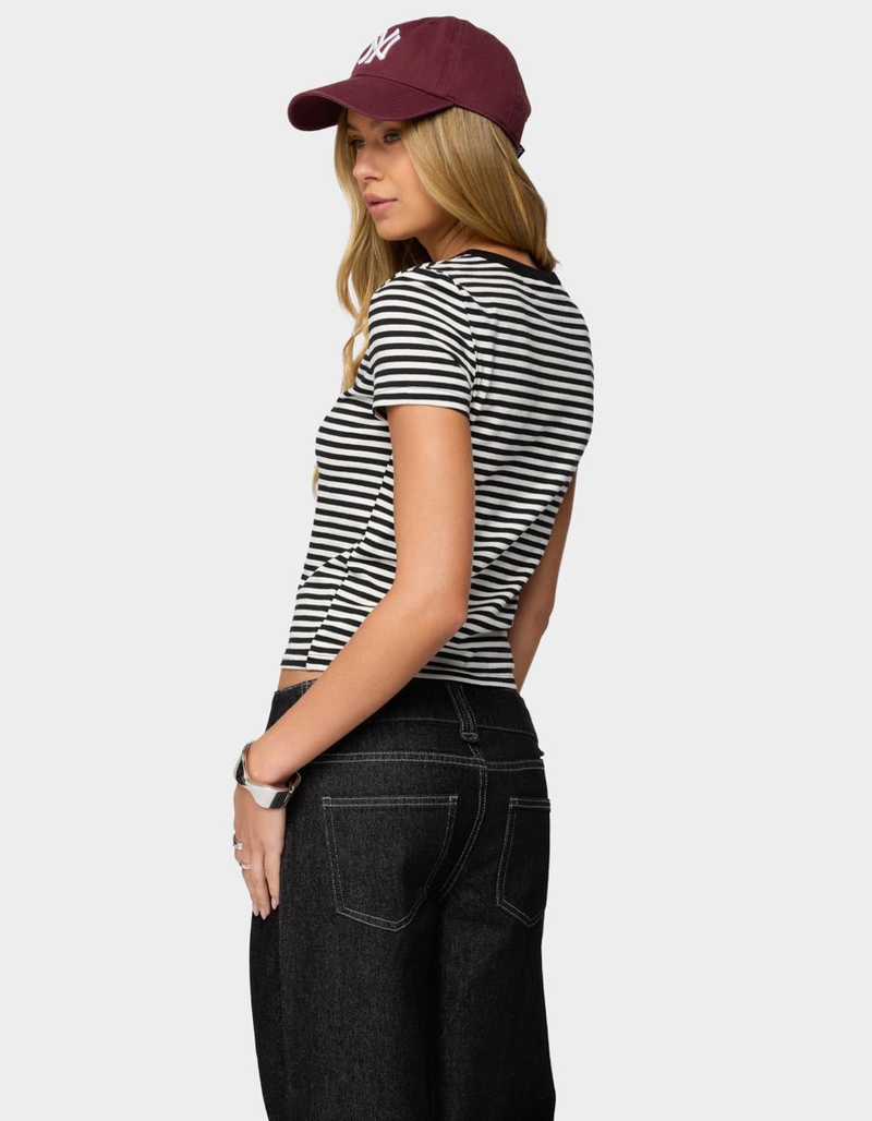 EDIKTED Nessie Striped Tee image number 2