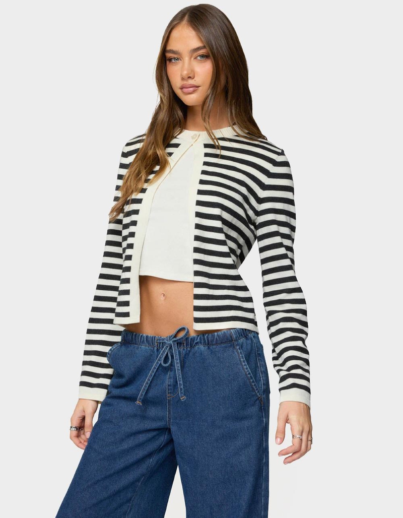 EDIKTED Jenie Split Front Knit Cardigan image number 1