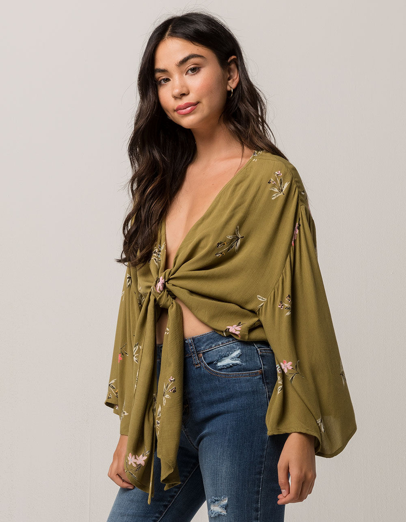 BILLABONG Knot Yours Womens Tie Front Top image number 1