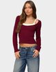EDIKTED Cecile Layered Long Sleeve Top image number 1