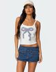 EDIKTED Harpa Gingham Bow Tank Top image number 1