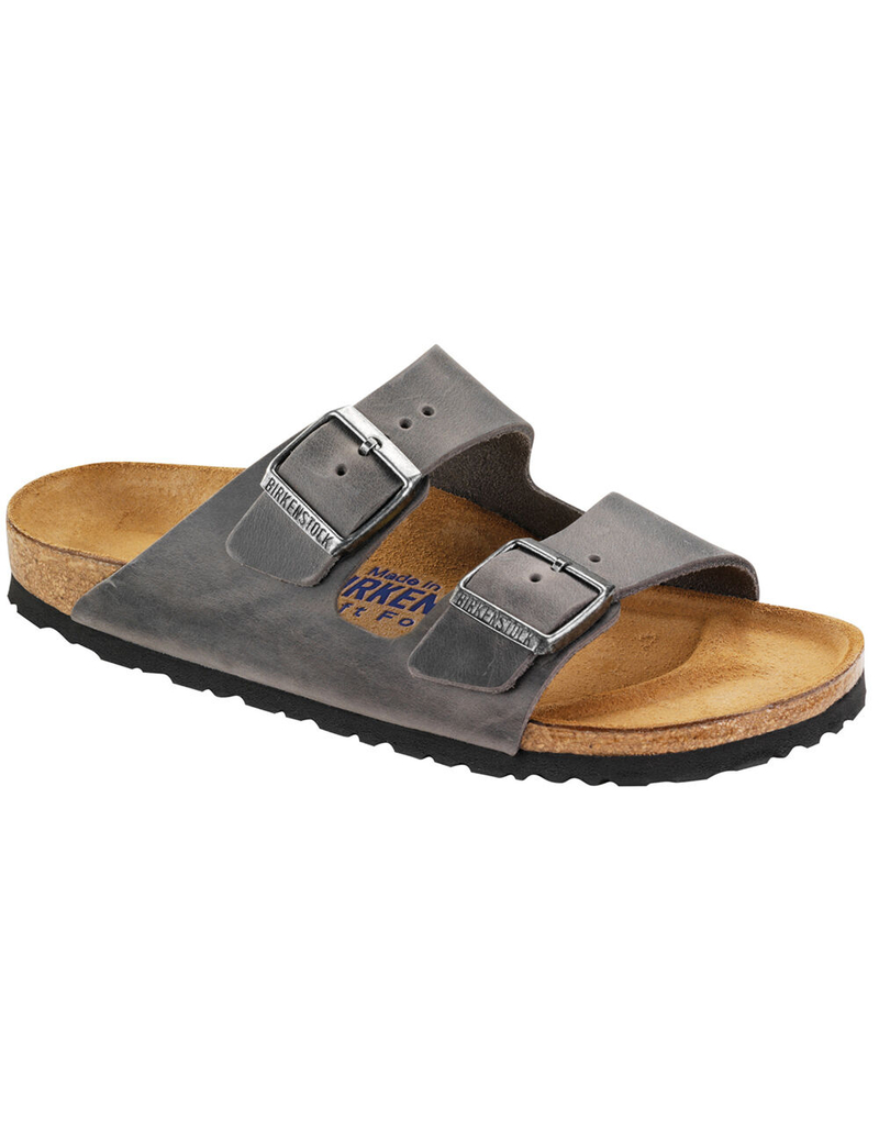 BIRKENSTOCK Arizona Soft Footbed Mens Iron Sandals image number 0