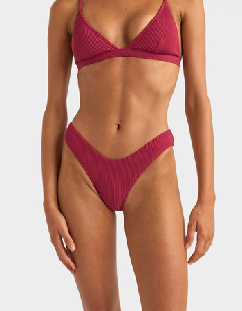 RHYTHM Isla Rib Holiday Womens Cheeky Bikini Bottoms Primary Image