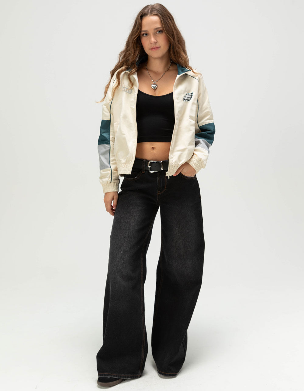 NFL EAGLES フルジップジャケット 女性用 womens-fanatics-black-