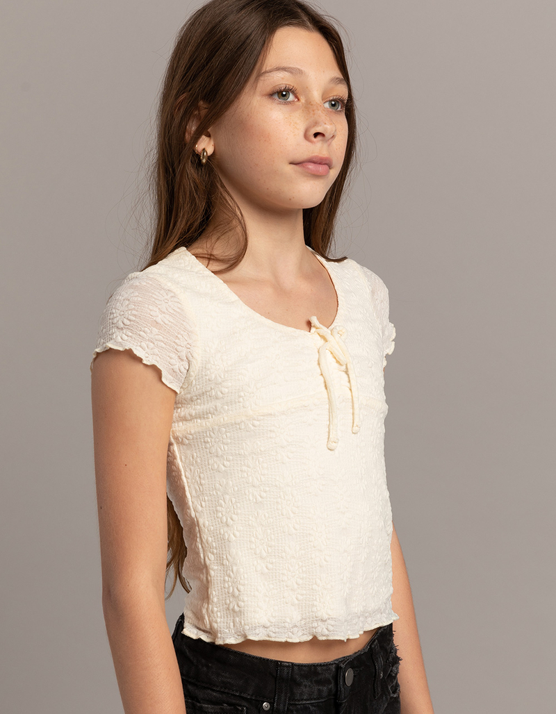 RSQ Lace Tie Front Girls Top image number 2