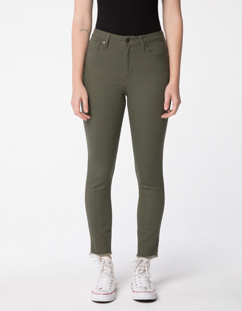 RSQ High Rise Ankle Womens Olive Skinny Jeans image number 1
