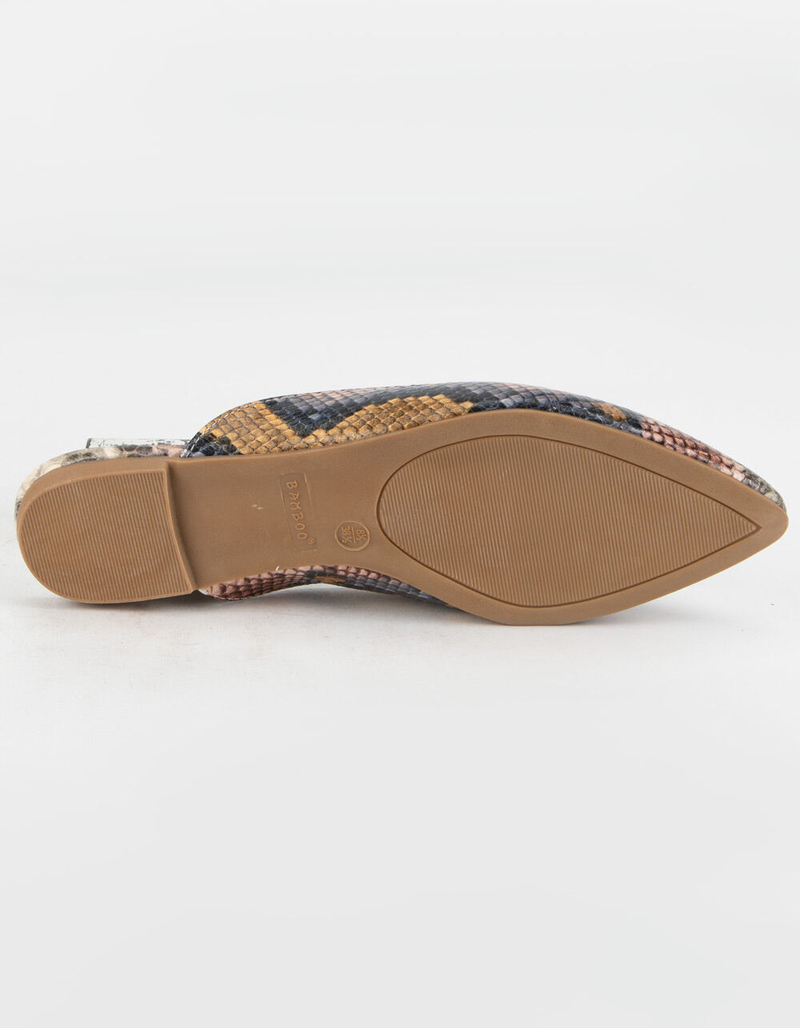 BAMBOO Snake Womens Mules image number 3