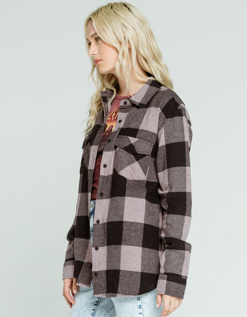 RSQ Joey Washed Plaid Womens Lavender Shirt image number 1