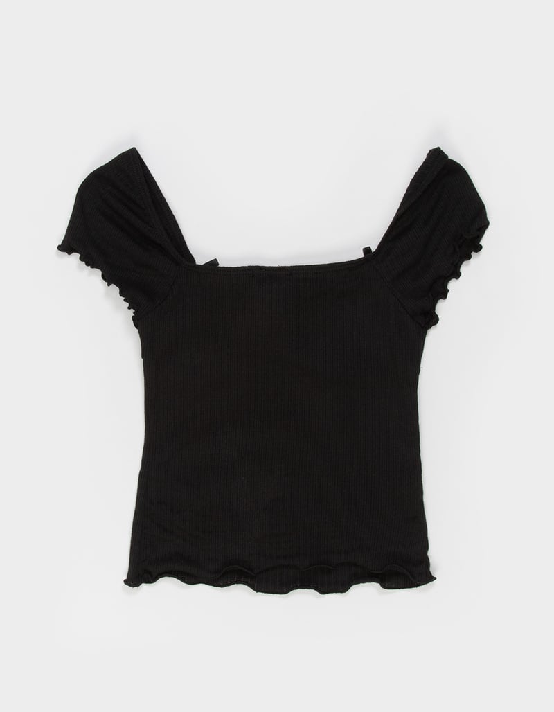 RSQ Girls Cinch Bow Top - BLACK