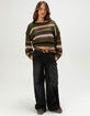 RSQ Womens Stripe Open Knit Sweater image number 2