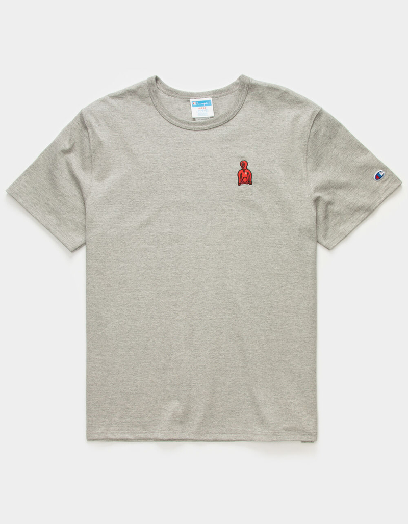 CHAMPION Reverse Weave Embroidered Hoodie Mens T-Shirt image number 0