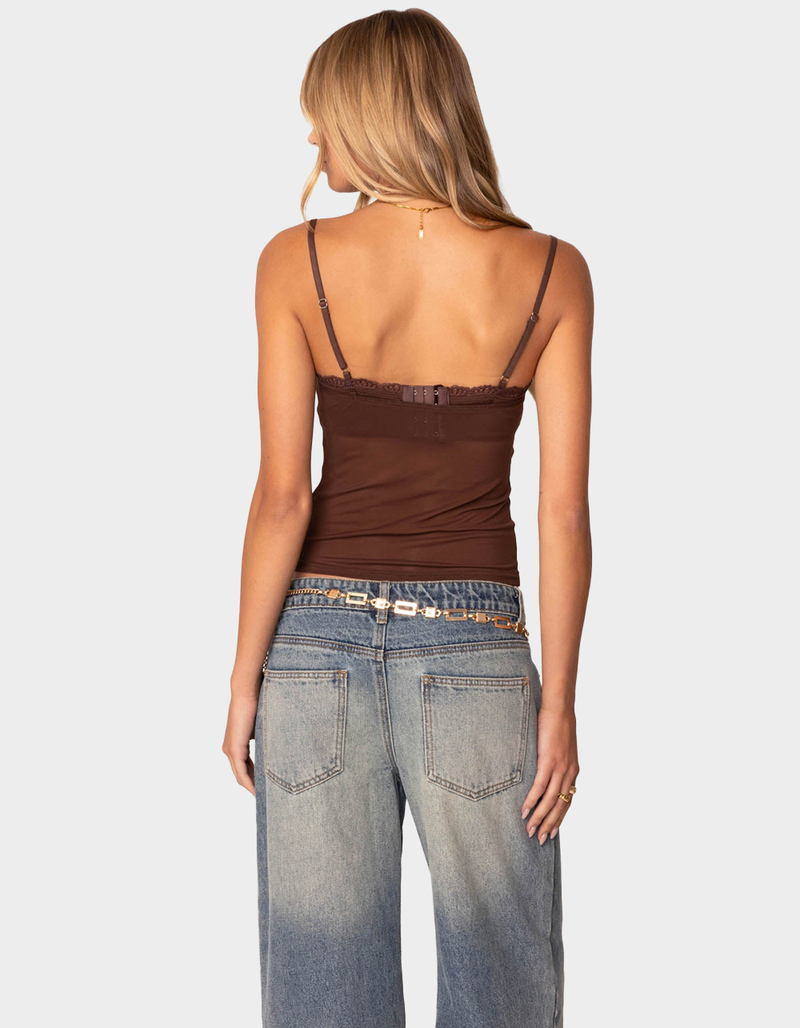 EDIKTED Elina Sheer Mesh Bra Top image number 3