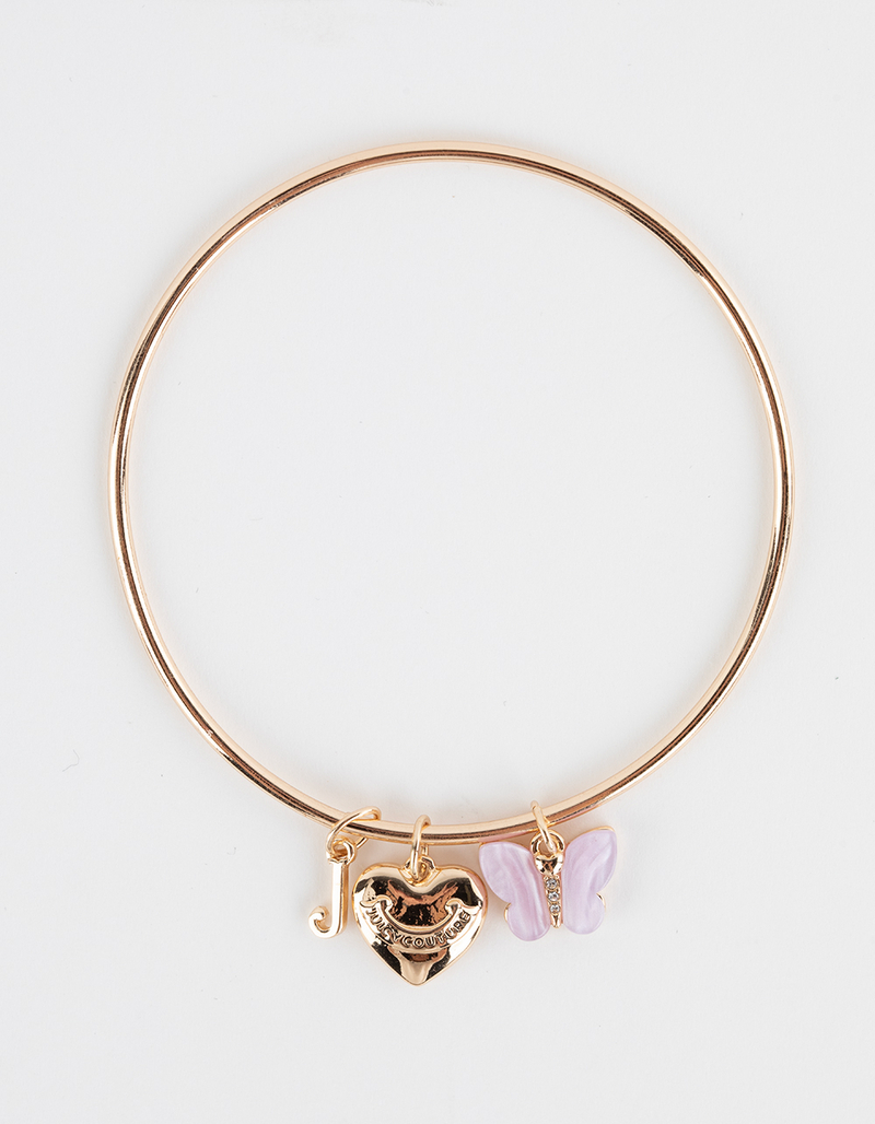 JUICY COUTURE Heart Butterfly Bangle Charm Bracelet image number 0