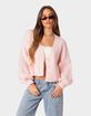 EDIKTED Sabrina Chunky Knit  Womens Cropped Cardigan image number 1