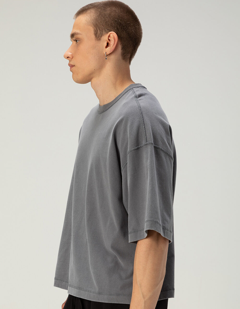 RSQ Mens Baggy Crop Tee - DARK GRAY - XL | Tillys