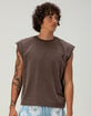 RSQ Mens Washed Crop Muscle Tee image number 2