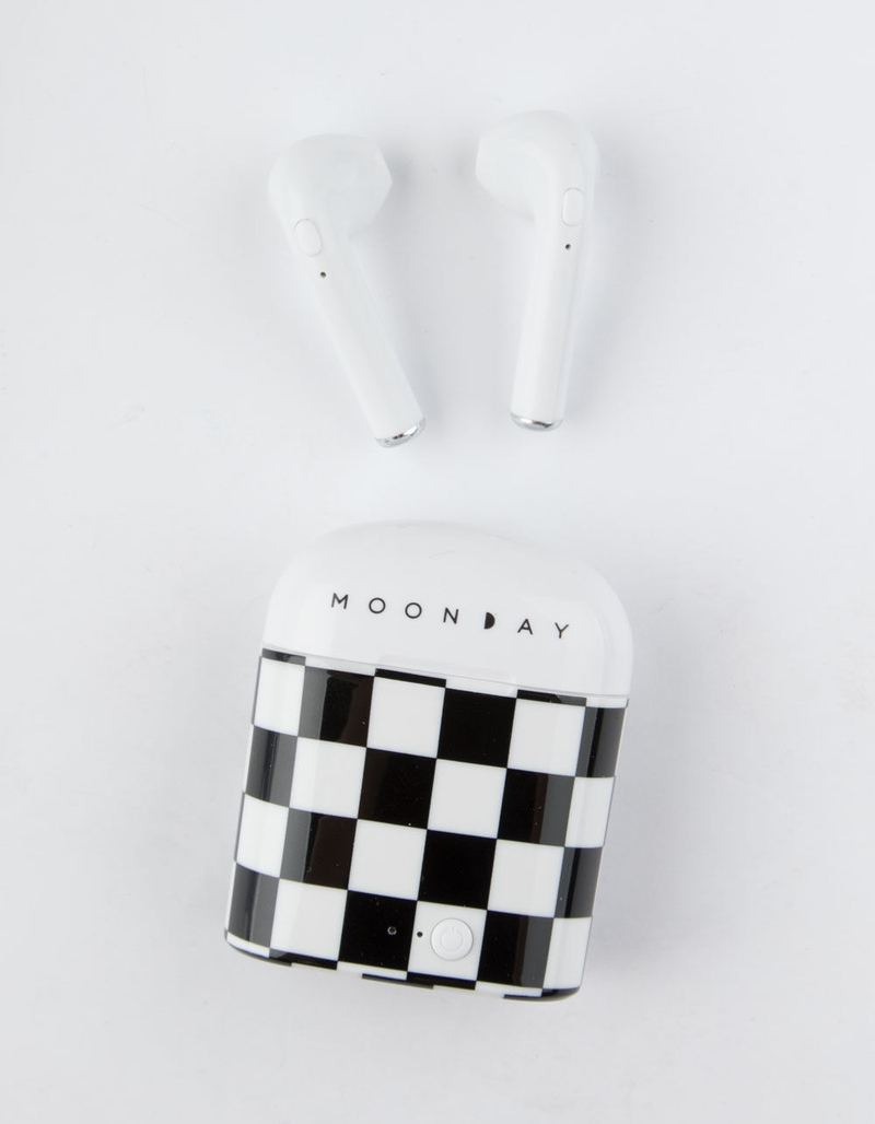 MOON DAY Checkered Wireless Earbuds & Charging Case image number 0